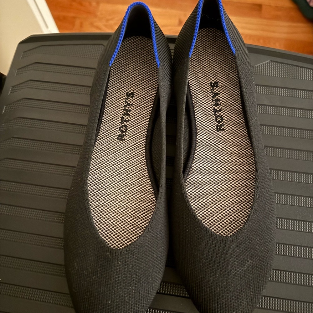 Black Rothy flats